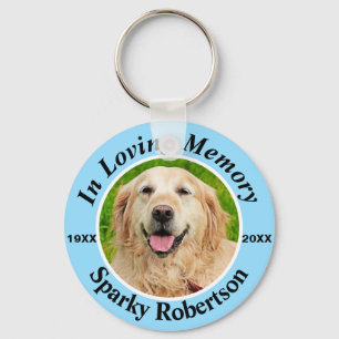 Llavero Personalizado Dog Memorial Blue