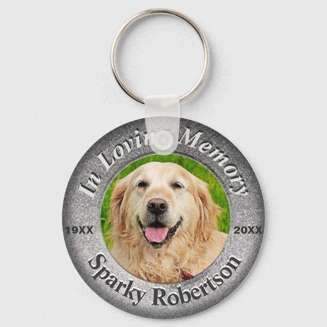 Llavero Personalizado Dog Memorial Silver (Anverso)