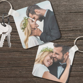 Llavero Personalizado Dos Bodas De Dos Fotos Recién Conceb