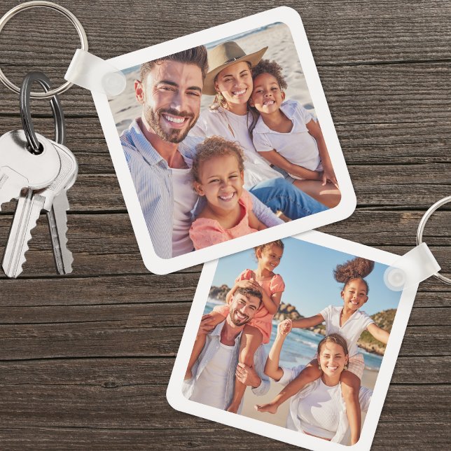 Llavero Personalizado dos fotos foto de doble cara foto fo (Custom Two Photo Double Sided Family Photo keychain)