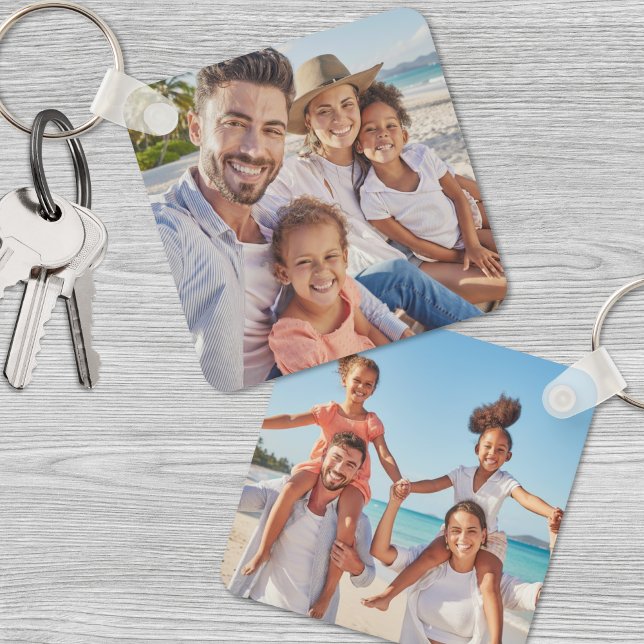 Llavero Personalizado dos fotos foto de doble cara foto fo (Custom Two Photo Double Sided Family Photo keychain)