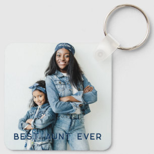 Llavero Personalizado dos fotos mejor tía de todos