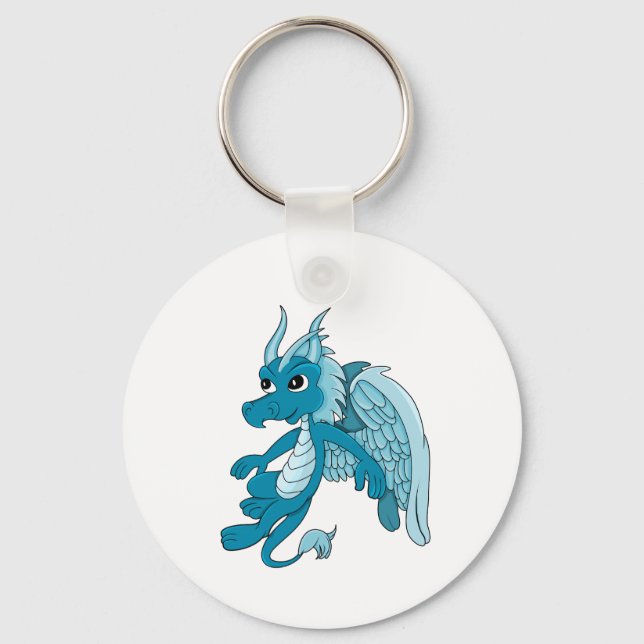Llavero Personalizado Dragón Azul (Anverso)