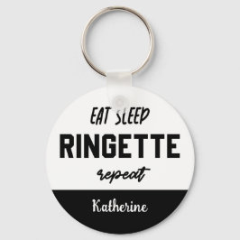 Llavero Personalizado Eat Sleep Ringette Repeat Ringette P