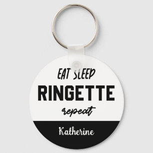 Llavero Personalizado Eat Sleep Ringette Repeat Ringette P