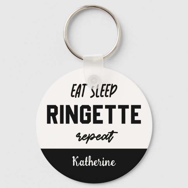Llavero Personalizado Eat Sleep Ringette Repeat Ringette P (Anverso)