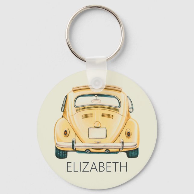 Llavero Personalizado el auto de Buggy Bug Bug clásico ama (Anverso)