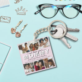 Llavero Personalizado Elegant Te queremos, mami collage de