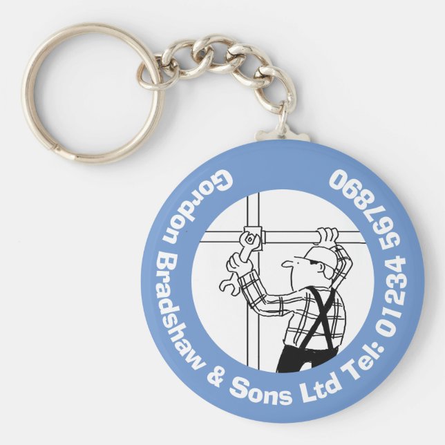 Llavero Personalizado empresarial de Scaffolder & Scaffold (Frente)