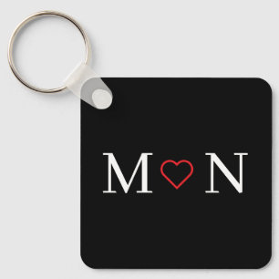 Llavero Personalizado en blanco y negro