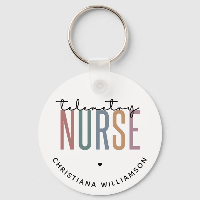 Llavero Personalizado Enfermero de telemetría Regalos de E (Anverso)