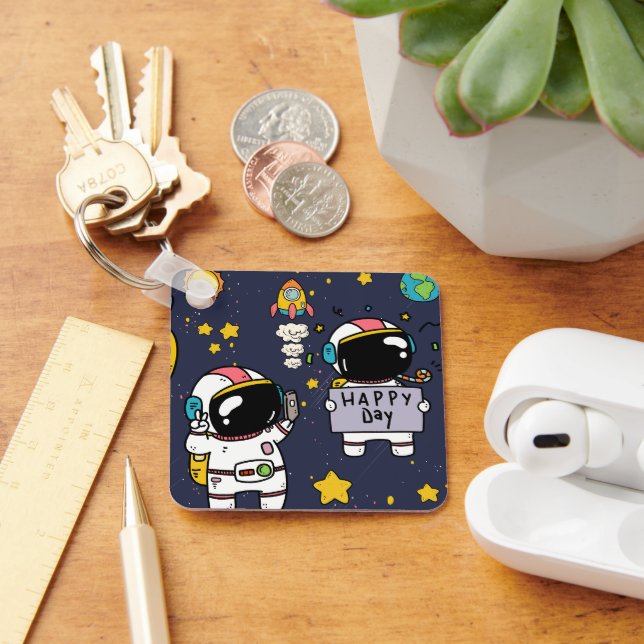 Llavero Personalizado espacial astronauta (Escritorio )
