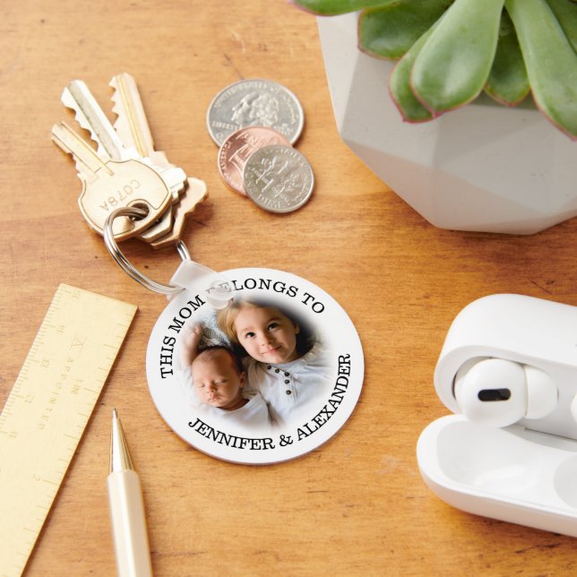 Llavero Personalizado Esta Mamá Pertenece A Keychain (Escritorio )