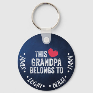 Llavero Personalizado Este abuelo pertenece a Nombres pers
