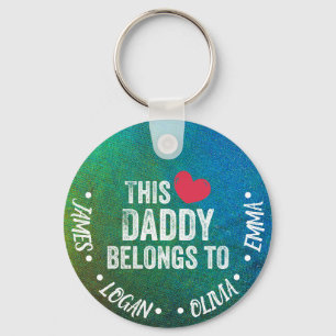 Llavero Personalizado Este papá pertenece a Nombres perso