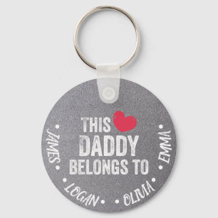 Llavero Personalizado Este papá pertenece a Nombres perso