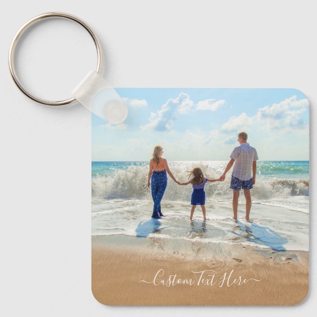 Llavero Personalizado Familia de fotos Keychain Tu Propio  (Anverso)