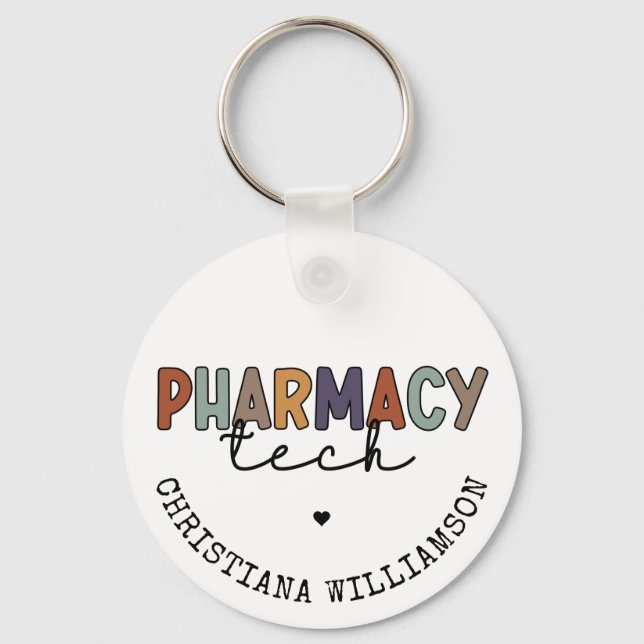 Llavero Personalizado Farmacia Tecnología Retro Técnico Fa (Anverso)
