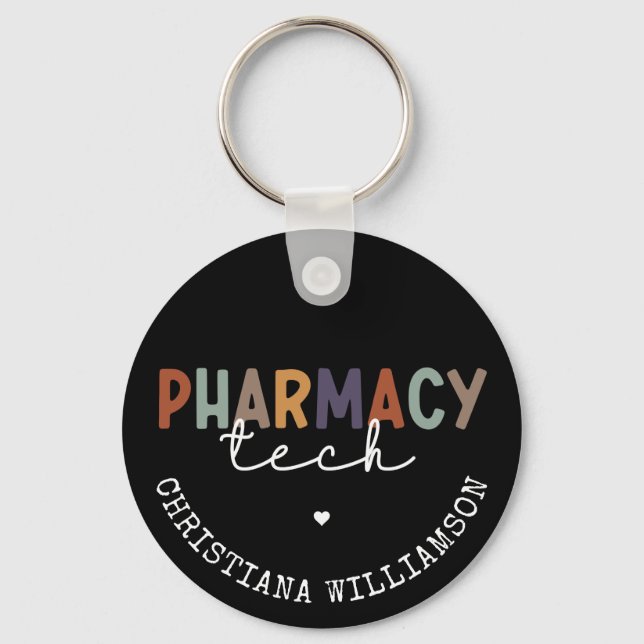 Llavero Personalizado Farmacia Tecnología Retro Técnico Fa (Anverso)