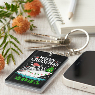 Llavero Personalizado Feliz Crucero de Navidad Familia Bar