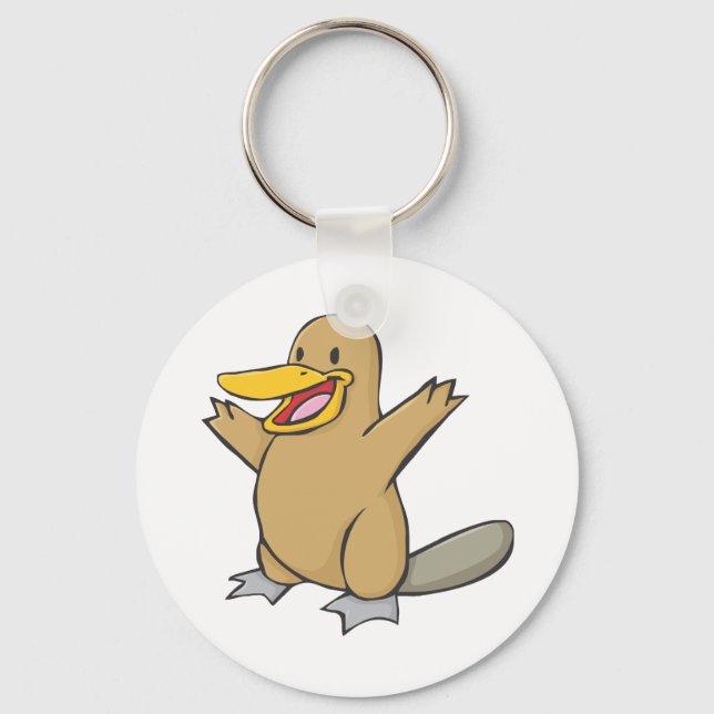 Llavero Personalizado feliz de Platypus (Anverso)