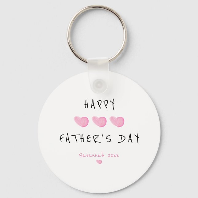 Llavero Personalizado Feliz Día del Padre Chica lindo (Anverso)