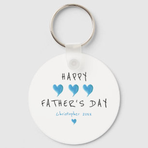 Llavero Personalizado Feliz Día del Padre Corazones