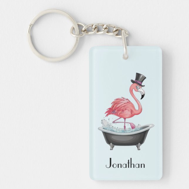 Llavero Personalizado Flamingo Personalizado (Frente)