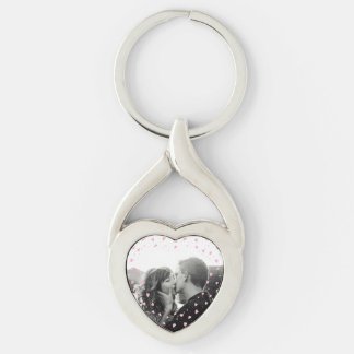 Llavero Personalizado Foto Corazones Rosa