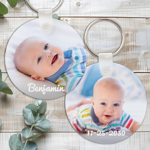 Llavero Personalizado Foto del bebé Nombre personalizado y