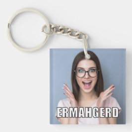 Llavero Personalizado Foto Graciosa Ermahgerd Meme Style