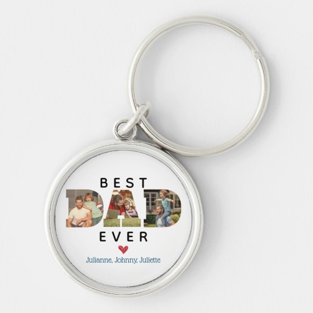Llavero PERSONALIZADO Foto mejor regalo del Día del Padre  (Frente)