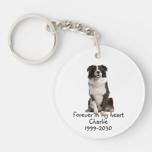 Llavero Personalizado Foto Memorial Keepsake Mascota Perro (Frente)