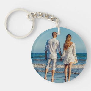 Llavero Personalizado foto simple llave de vacaciones mini