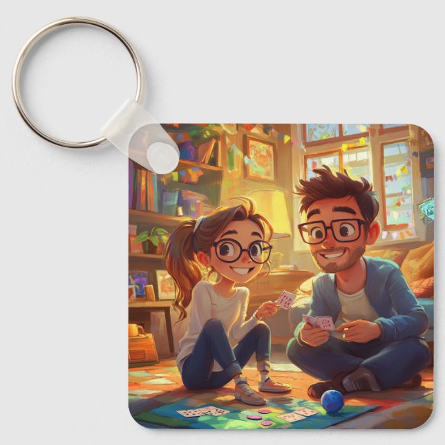 Llavero Personalizado Foto y año Boda parejas de aniversar (Anverso)