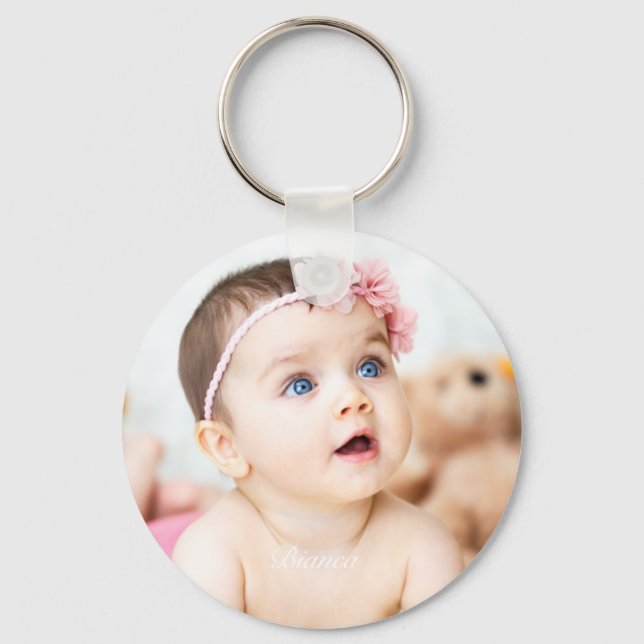 Llavero Personalizado Foto y nombre Keychain (Anverso)
