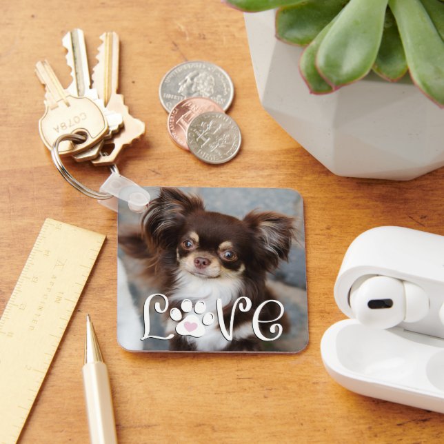 Llavero Personalizado fotográfico de impresión Cute Dog LO (Escritorio )