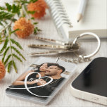 Llavero Personalizado fotográfico monograma personalizado<br><div class="desc">Fotos monogramadas de amor personalizadas de personalizado hechas keychain. Simplemente sube tu propia fotografía a este anillo de claves y reubica o recorta para conseguir el mejor ajuste. Regalos fotográficos de Keychain hechos por ti por Ricaso</div>