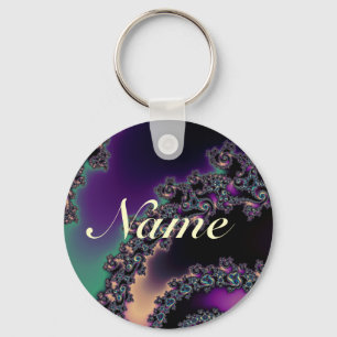 Llavero personalizado fractal oscuro