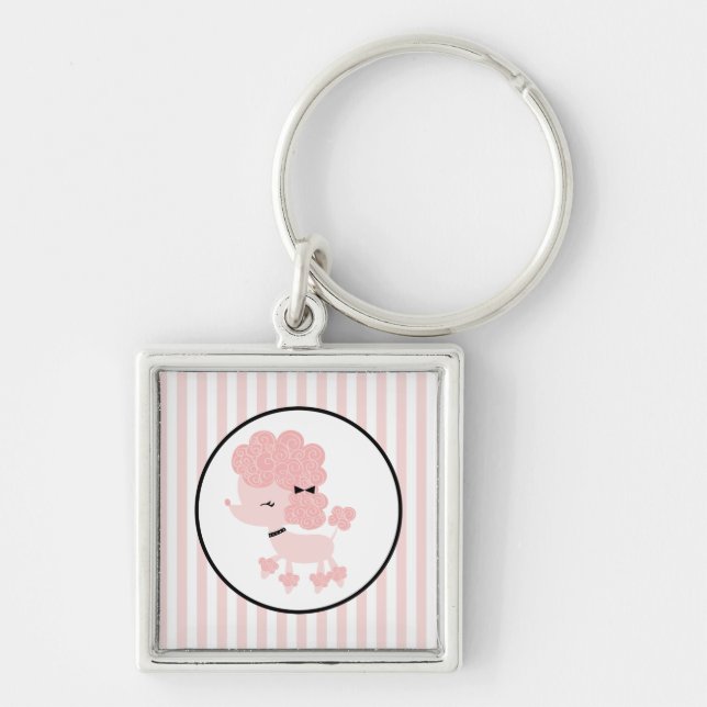 Llavero Personalizado Francés Poodle (Frente)