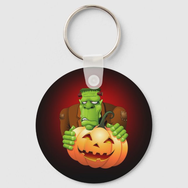 Llavero Personalizado Frankenstein con Calabaza (Anverso)