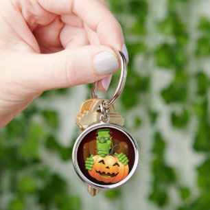 Llavero Personalizado Frankenstein con Calabaza