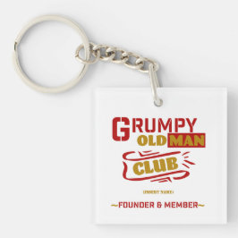 Llavero Personalizado Funny Keychain - Grumpy Old Man Club