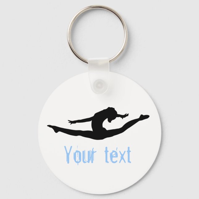 Llavero Personalizado Gimnasia Baile Cheque Keychain (Anverso)