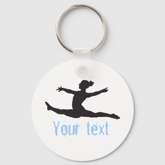 Llavero Personalizado Gimnasia Baile Cheque Keychain (Anverso)