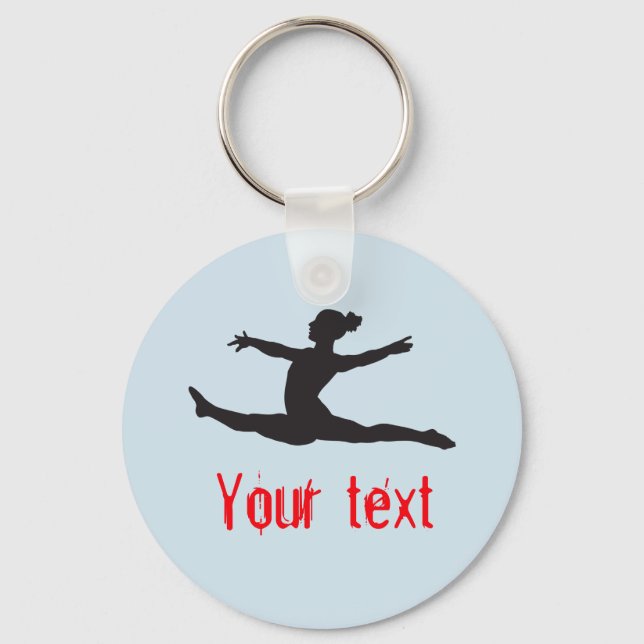 Llavero Personalizado Gimnasia Baile Cheque Keychain (Anverso)