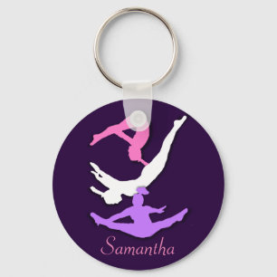 Llavero personalizado gimnasta del trampolín