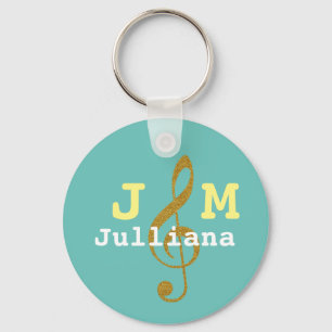 Llavero personalizado giratorio treble clef