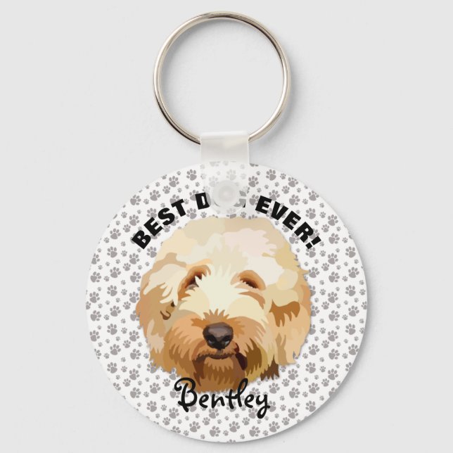 Llavero Personalizado Golden Doodle Keychain Personaliza e (Anverso)