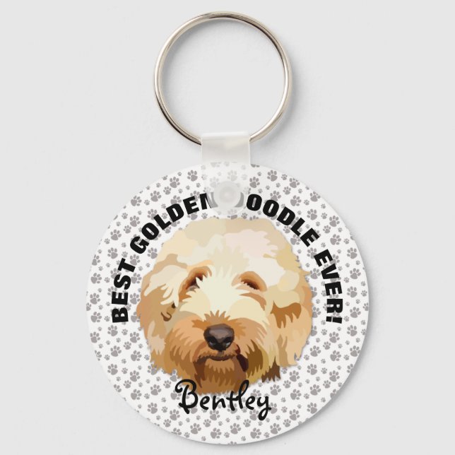 Llavero Personalizado Golden Doodle Keychain Personaliza e (Anverso)